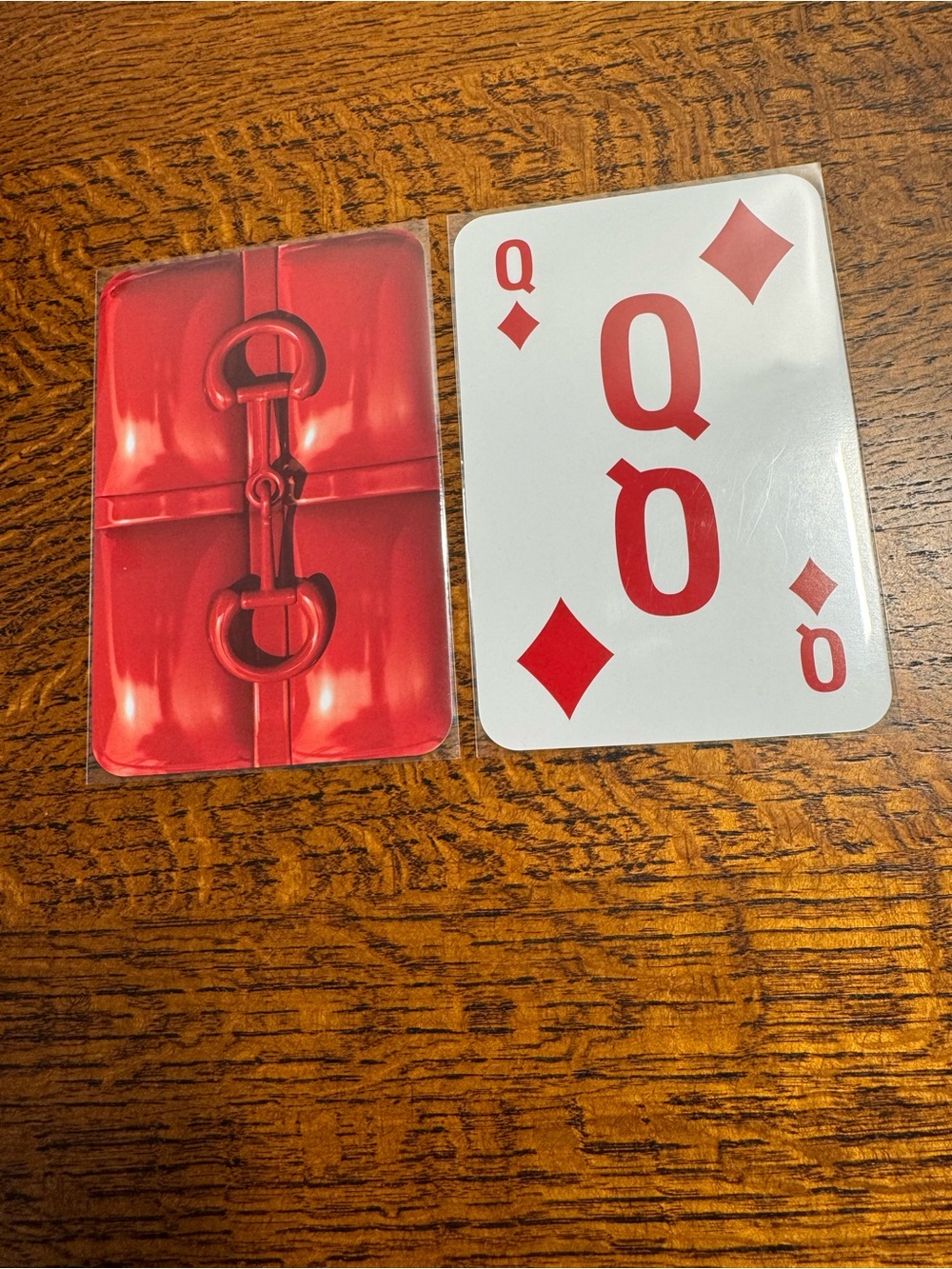 Gucci Horsebit Jumbo Playing Card - Queen of Diamonds 4 x 6 inches